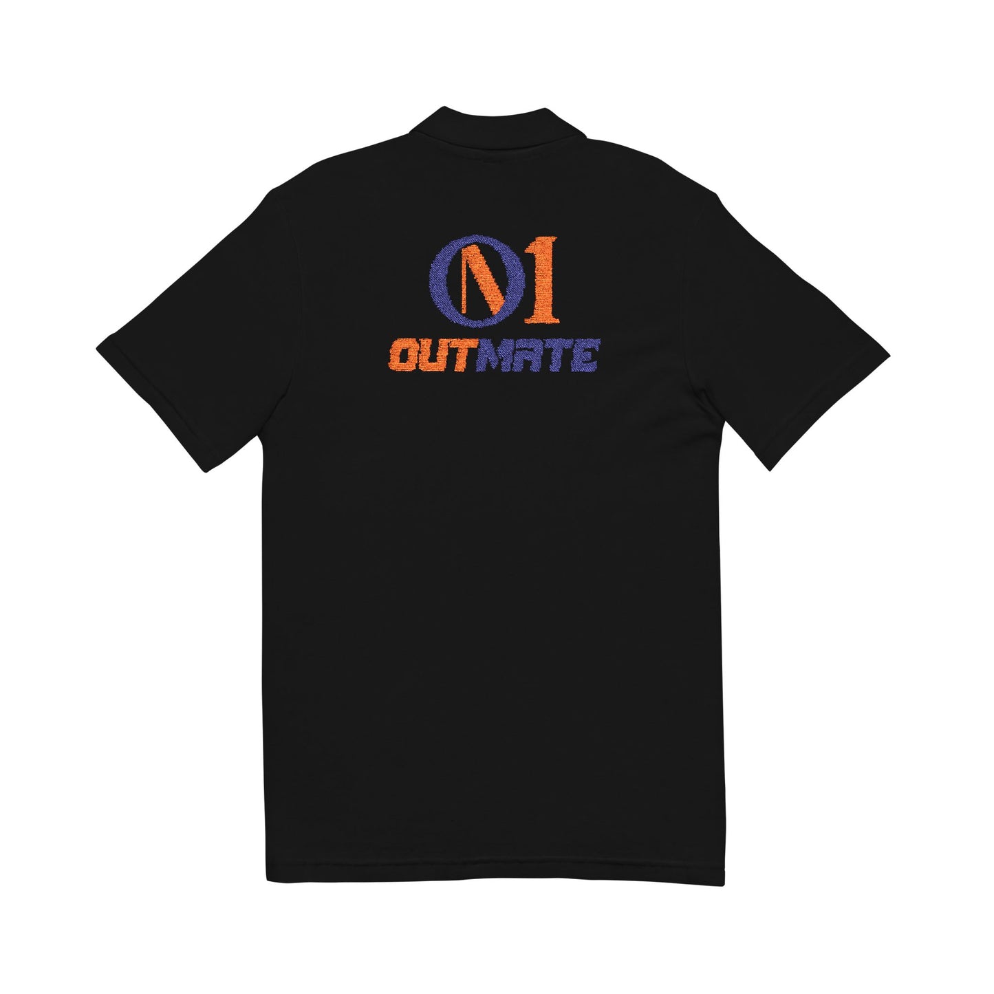 'Outmate' Embroidered multi Logo Polo Shirt