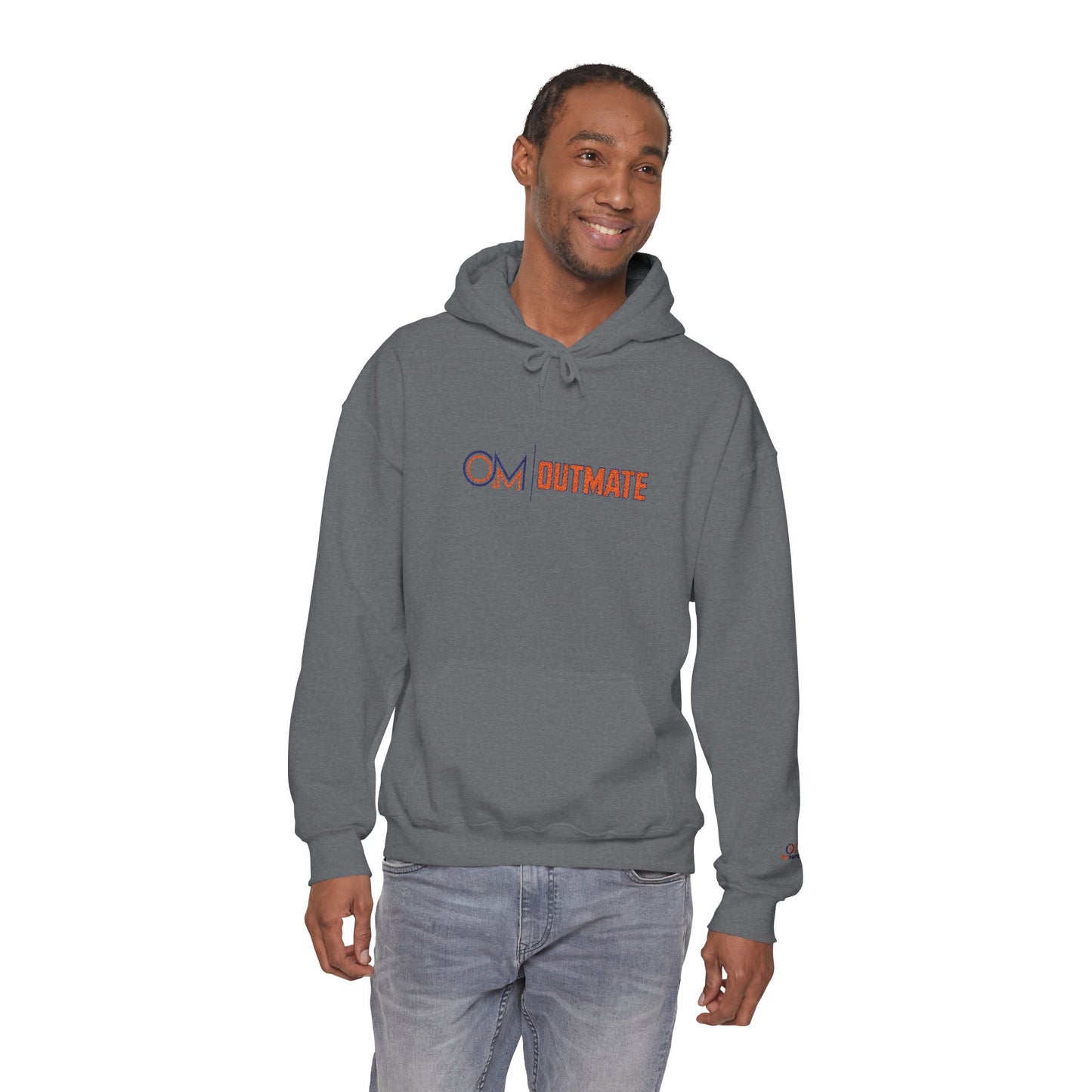 Outmate Unisex Multi Logo Embroidered Hoodie — Cozy Pullover